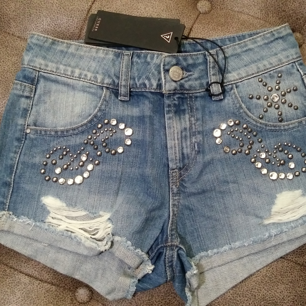 💖2 x $25💖 GUESS Scarlet Shorts, Western Motif ~ Women sz 23